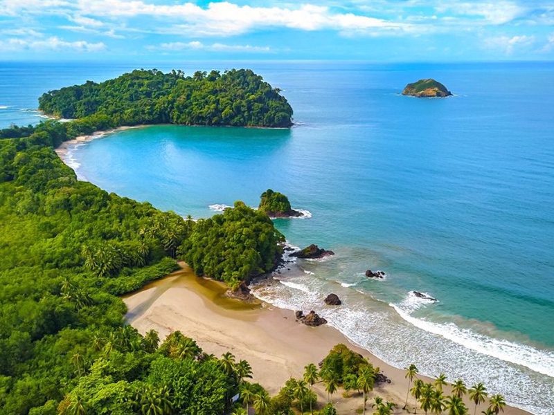 Beach and rainforest at Manuel Antonio National Park